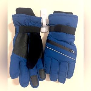 3m Tech Gear Thinsulate Gloves Blue/Black with zipper compartment